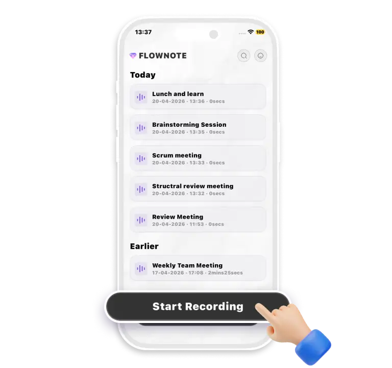 Tap Record on iPhone unselected
